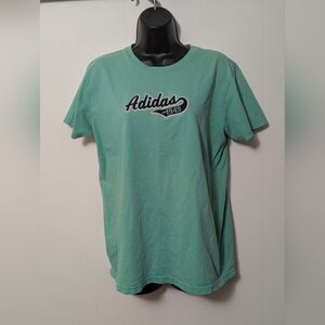 Women’s Adidas Logo Y2K Mint Green T-Shirt Size Large